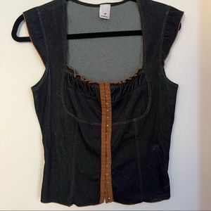 Newport Denim Corset Style Top